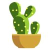 Charming Bunny Ears Cactus Vector Art