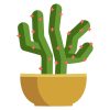 Amazing Gleaming Stars Cactus Plant Vector Art