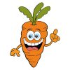 Funny Carrot Face Vector
