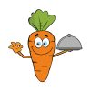 Carrot Serving Cuisine Vector Art