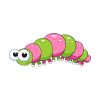 Cartoonish Caterpillar Vector Art