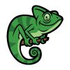 Adorable Veiled Chameleon Vector Art