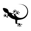 Gecko Lizard Silhouette Art