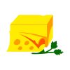 Appetizing Cheddar Cheese Vector Art