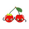 Delightful Cherry Couple Vector Art