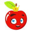Stunning Cherry with Crown Vector Art
