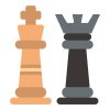 Beguiling King And Queen Chess Pieces Vector Art