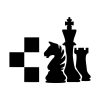 Engrossing King Knight and Rook Chess Pieces Silhouette Art