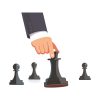 Intriguing Bishop and Pawns Chess Pieces Vector Art