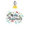 Captivating Merry Christmas Wish Bauble Vector Art