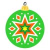 Funky Snowflake Christmas Star Bauble Vector Art