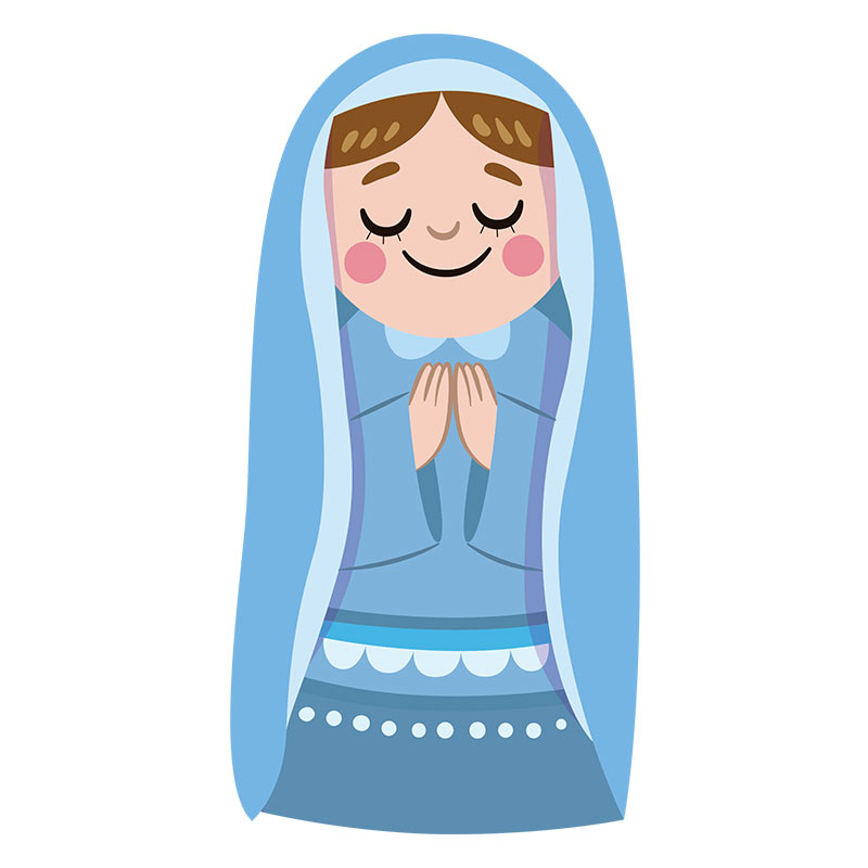 Devoted Mother Mary Animated Eps Ai Svg Pdf Png Clip Arts
