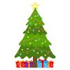 Formidable Decorated Christmas Tree with Gifts Vector Art