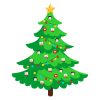 Decorated Christmas Tree With Animated Baubles Vector Art