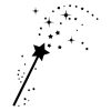 Lovely Fairy Godmother’s Magic Wand Silhouette Art