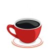 Toothsome American Coffee in Red Cup Vector Art