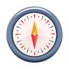 Flared Multi Color Hand Compass Vector Art
