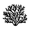 StagHorn Coral Reef Silhouette Art