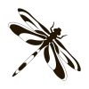 Twelve Spotted Skimmer Dragonfly Silhouette Art