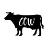 Domesticated Cow Silhouette Art