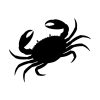 Isolated Terrifying Crab Silhouette Art