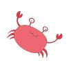 Joyous Animated Crab Vector Art
