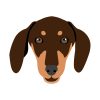 Cute Beady Eyed Dachshund Dog Face Vector Art
