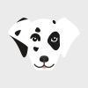Cute and Endearing Dalmatian Dog Face Vector Art
