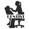 Dentist Extracting Tooth Silhouette Art