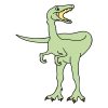 Ferocious Raptor Dinosaur Animation Vector Art