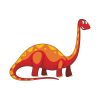 Chubby Brontosaurus Dinosaur Animation Vector Art