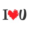 I Heart U Valentines Day Vector Art
