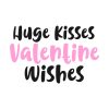Alluring Huge Kisses Wishes Valentines Day Vector Art