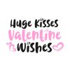 Exquisitely Huge Kisses Wishes Valentines Day Vector Art