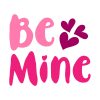 Cute Valentine Day Saying Be Mine Vector Art
