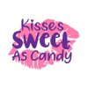 Tempting Kisses Sweet As Candy Valentines Day Vector Art