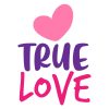 Hearted True Love Valentines Day Vector Art