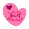 Little Miss Heart Breaker Valentines Day Quote Vector Art
