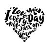 Heart Shaped Beautiful Valentines Day Quote Silhouette Art