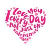 Colorful Heart Beguiling Valentines Day Quote Vector Art