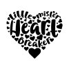 Little Mister Heart Breaker Valentines Day Silhouette Art