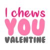 Jocular and Alluring I chews You Valentine Vector Art