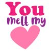 Cute You Melt My Heart Valentines Day Saying Vector Art