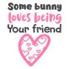 Sweetest Bunny Valentines Day Love Quote Vector Art