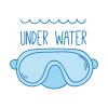Exciting Under-water Scuba Diving Mask Vector Art