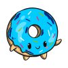 Beady Eyed Colorful Sprinkled Donut Vector Art