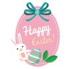 Cute Bunny Wishing Happy Easter Vector Art