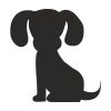 Lovable Beagle Puppy Silhouette Art