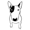 Fierce Bull Terrier Dog Silhouette Art