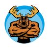 Sturdy and Furious Elk Vector Art